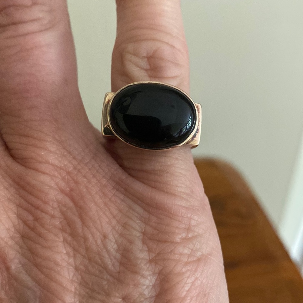 RARE Silpada Sterling Silver & Black Onyx Ring